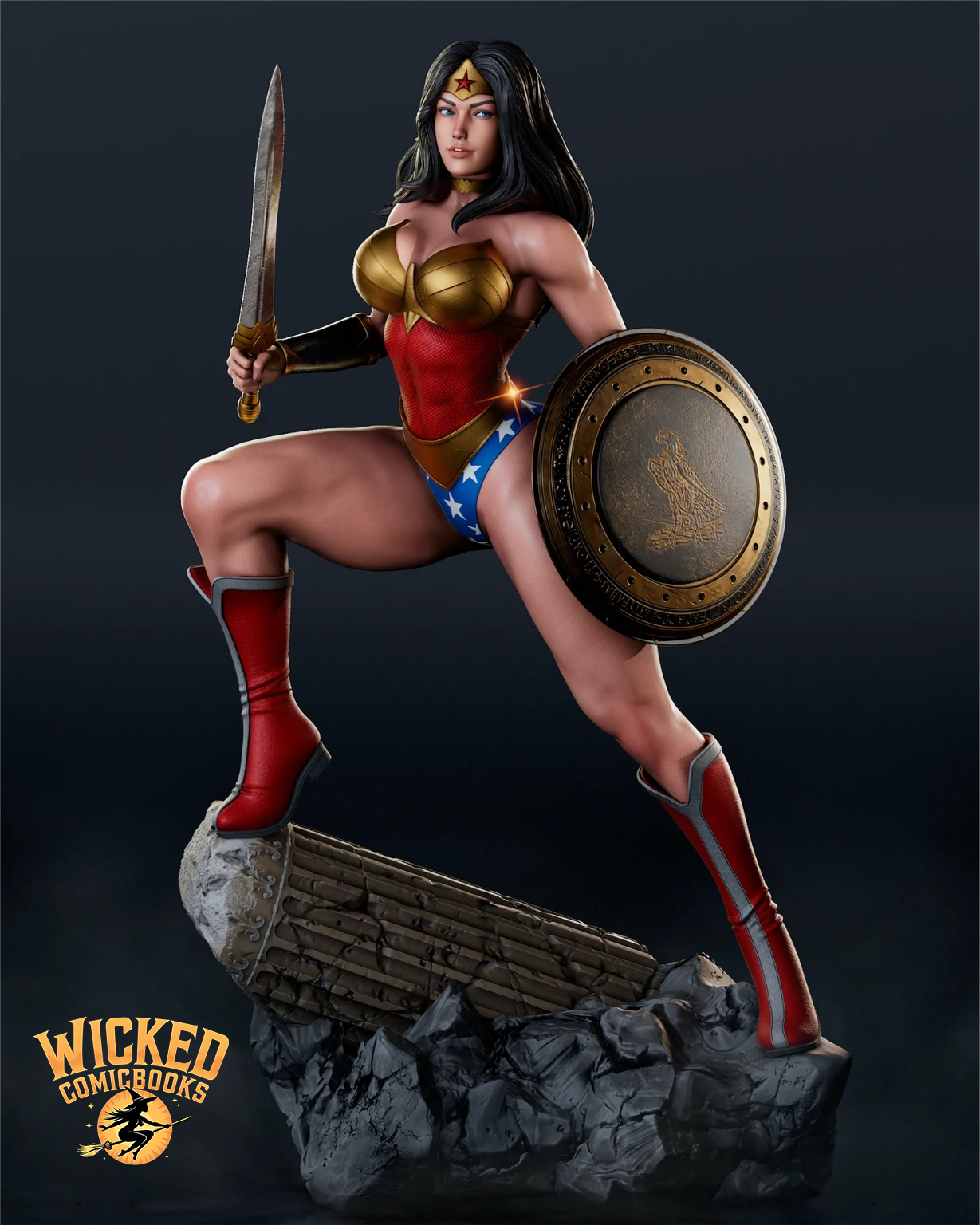 Wonder Woman - 1:6 (37cm) Scale Model Kit | Ultra-High-Resolution Detail | UN-PAINTED