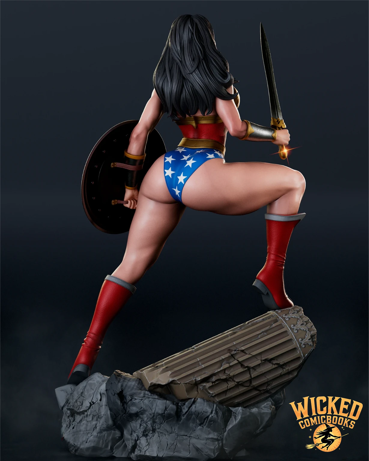 Wonder Woman - 1:6 (37cm) Scale Model Kit | Ultra-High-Resolution Detail | UN-PAINTED